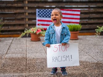 Little girl stop racism